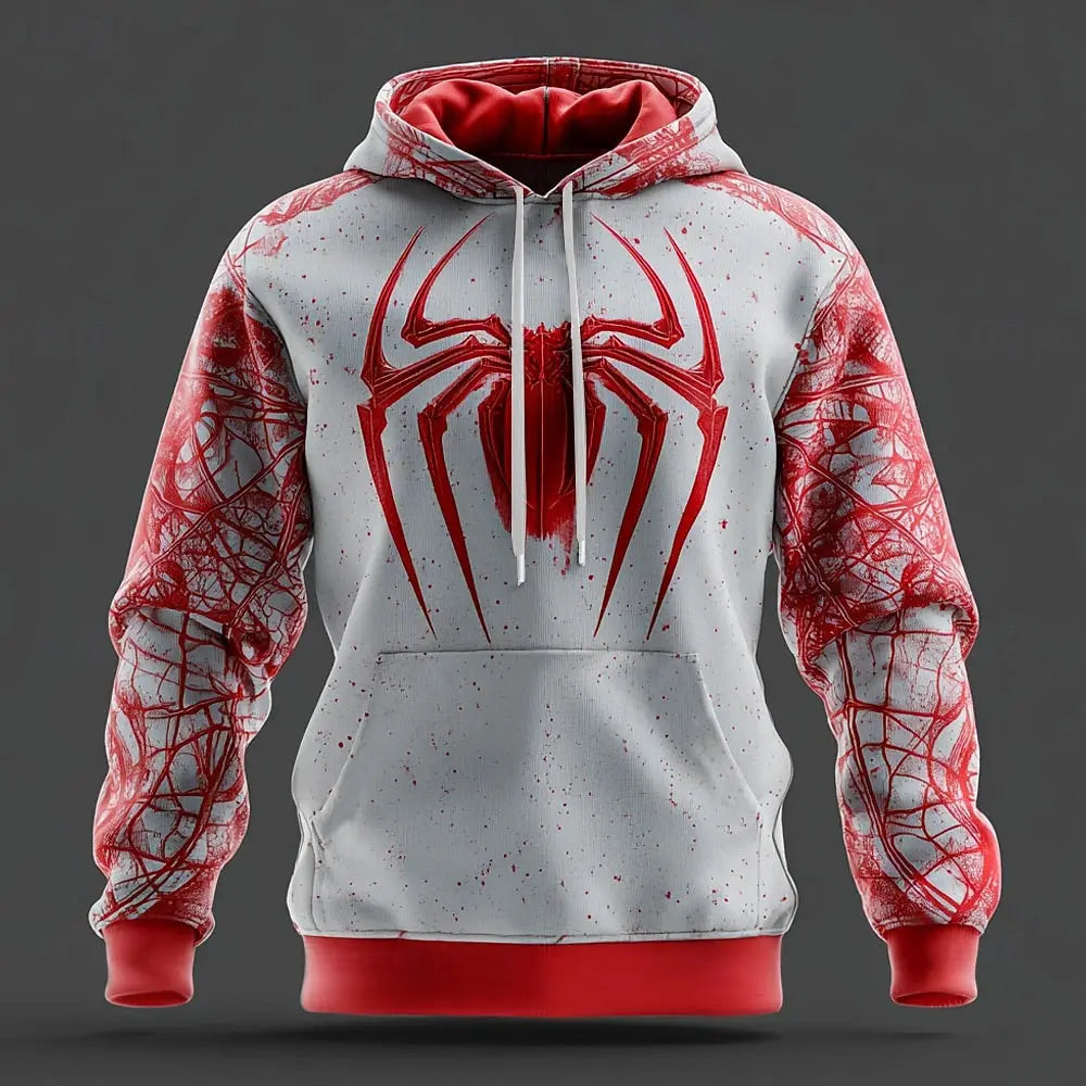 Men Hoodie Fashion Refined Design Daily All Match Print Long Sleeve Top For Male Daily Outdoor Walk Daily Wear Tops