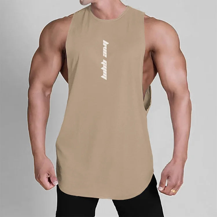 Men's Gym Clothing Summer Casual Tank Top Bodybuilding Sleeveless Shirt Sports Quick Dry Fitness Vest Workout Running Undershirt