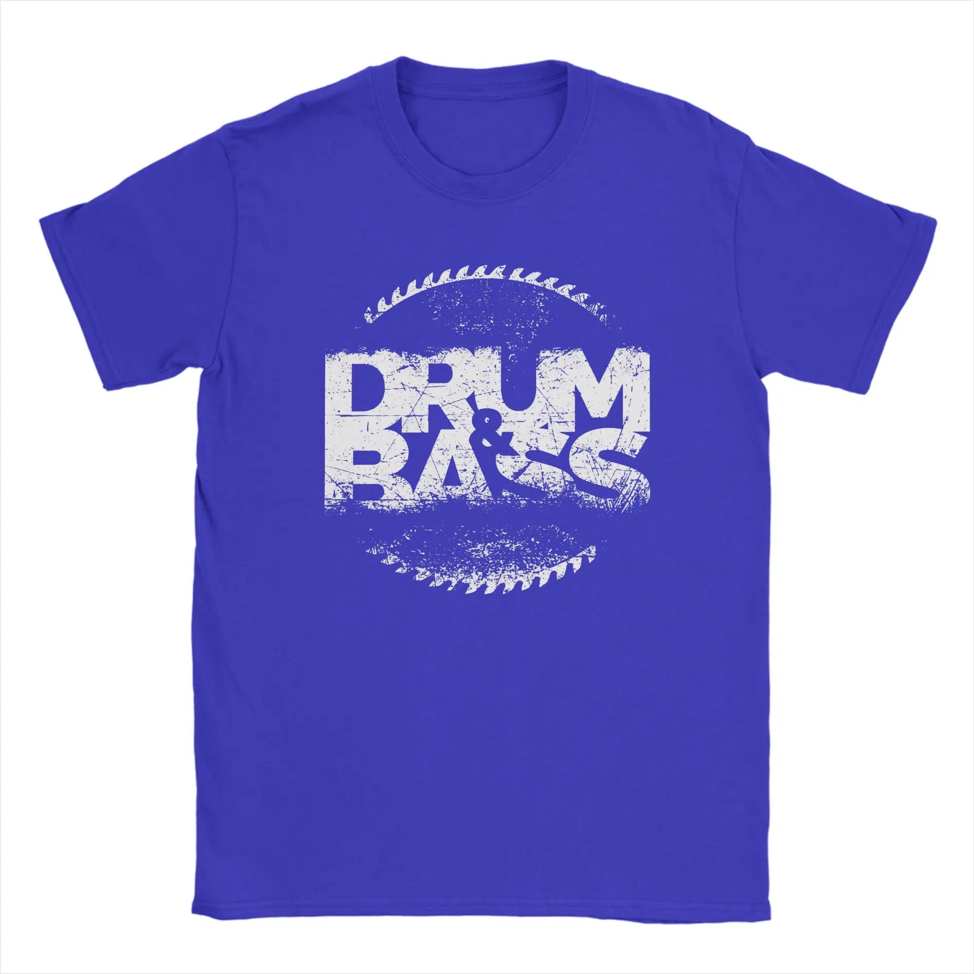 Drum And Bass T-Shirts for Men  Funny Pure Cotton Tee Shirt Round Neck Short Sleeve T Shirt Plus Size Tops