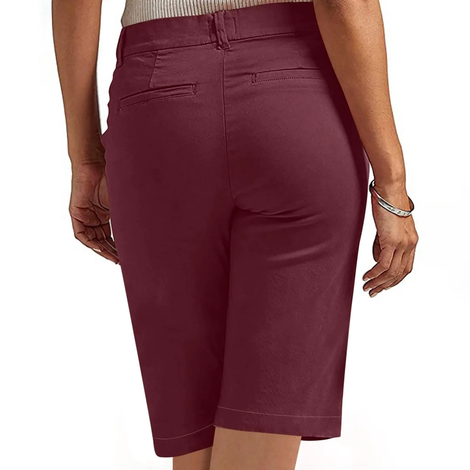 Trendy High Waist Chino Shorts