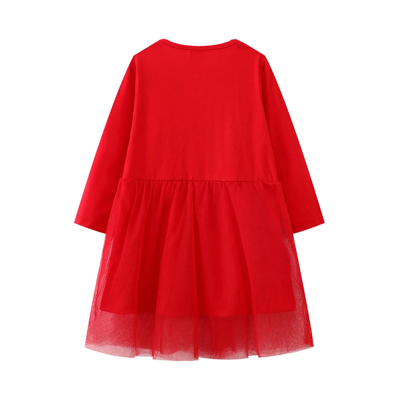 Princess Floral Embroidered Girls Dress