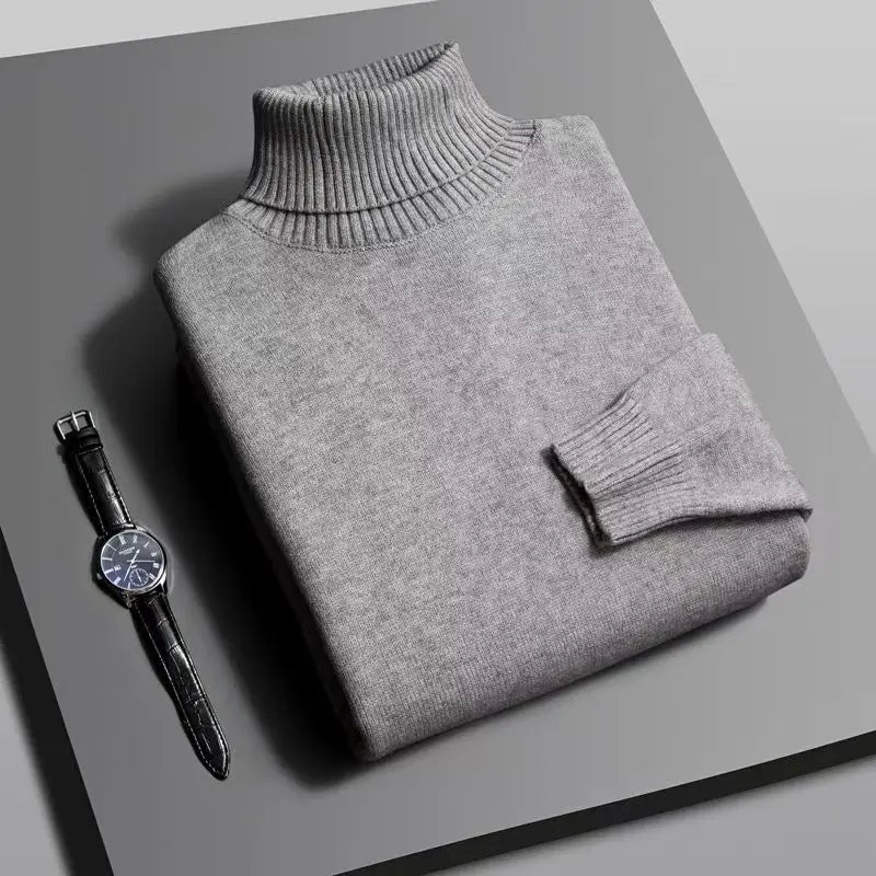 Slim Turtleneck Knit Pullover