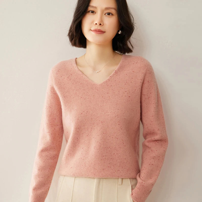 Merino Wool V Neck Sweater