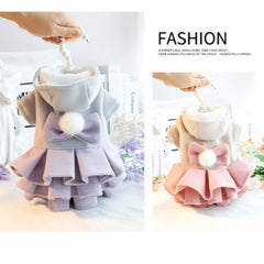 Fashion Autumn Winter Outfit Pet Dog Clothes Woolen Tutu Skirt Pet Coat Dog Dresses Teddy Bear Cat Princess Skirt for Small Dogs