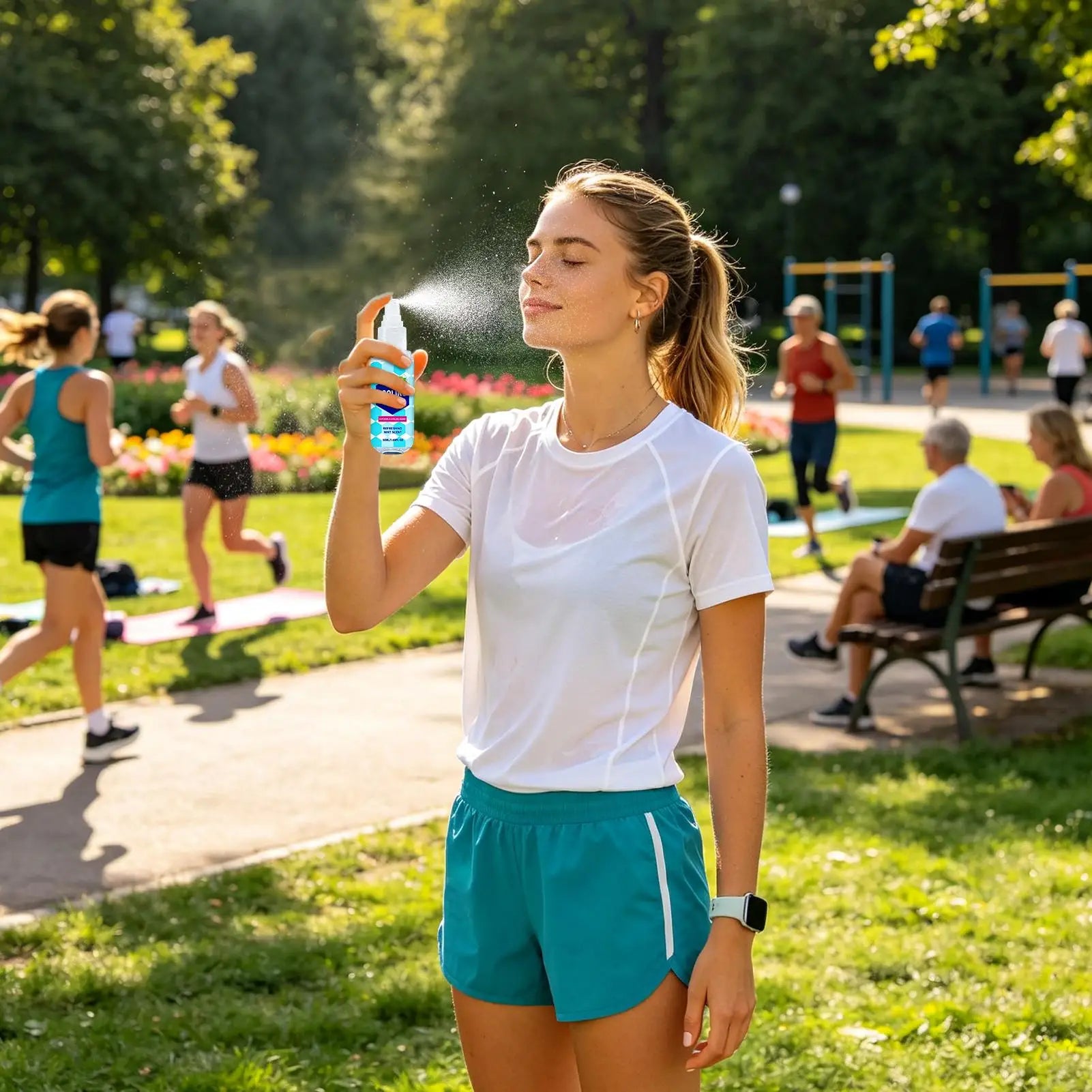 Cooling Spray for Body 50ml Summer Face Refreshing Mist Mint Scent Instant Cooling Spray for Adults Outdoor Activities Workout