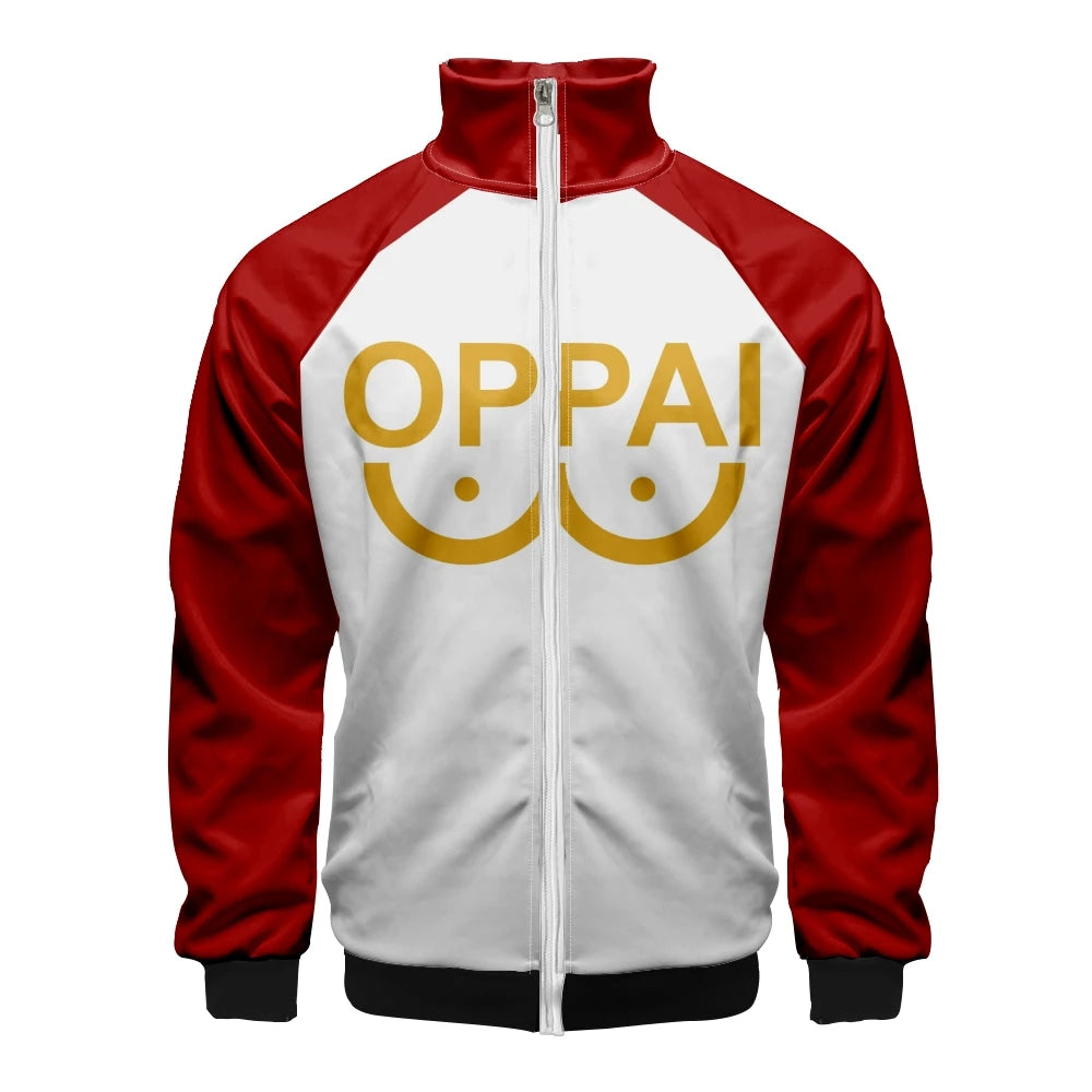 Coat Anime Saitama Oppai Hooded Hoodie Men Women Fleece Sweatshirt Fashion Harajuku Jacket Brand Clothes Cosplay Costume