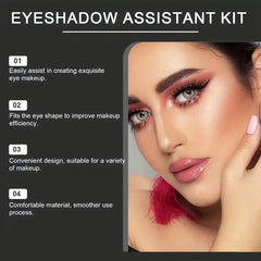 3-Piece Eye Makeup Kit - Eyeshadow Brushes & Molds, Quick Templates for Beginners, Easy Professional Look Anytime