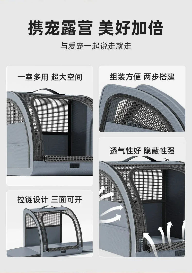 Pet Car Portable Dog Kennel Foldable Scratch Resistant Breathable Cat Bag for Outdoor Use Pet Cat Backpack Carrier