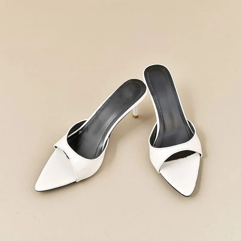 Women's High Heels Summer Slippers Women Sandals Fashion Classic Pointy Open Toe Stiletto Heels Sexy 2026 High-heeled Slippers