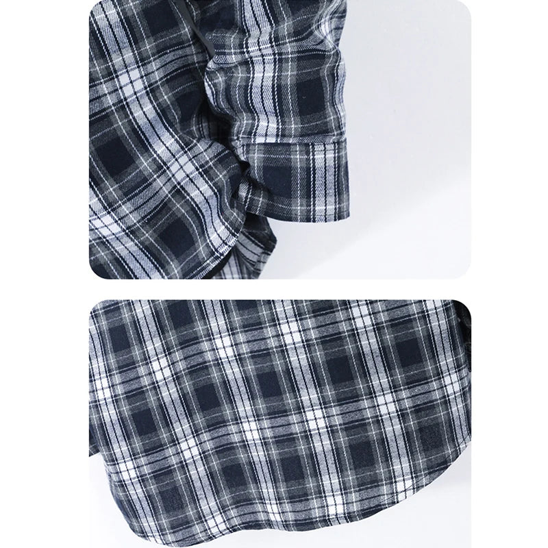 Plaid Flannel Casual Long Shirt