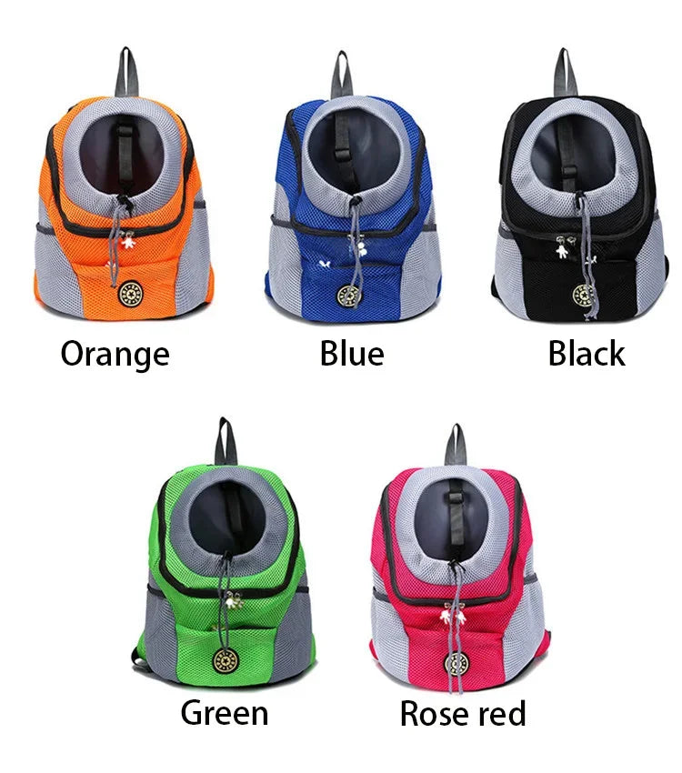 New Dog Pet Backpack Carrier Travel Bag Front Pack Breathable Adjustable with Safety Reflective Strips for Hiking Outdoor Cats