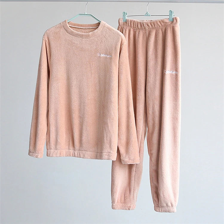 Thick Coral Fleece Pajama Set