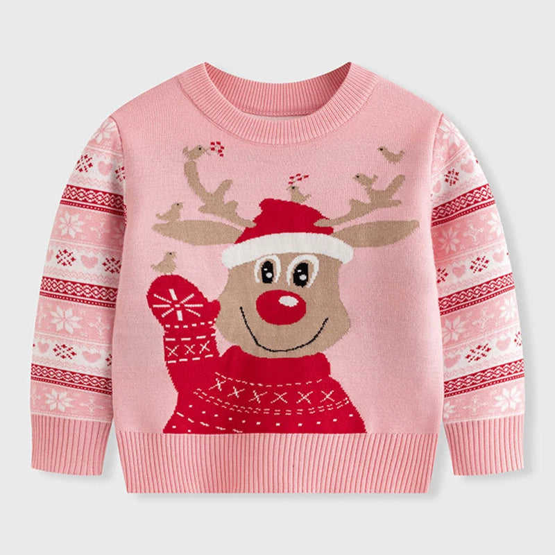 Winter Cartoon Knit Kids Pullover Sweater