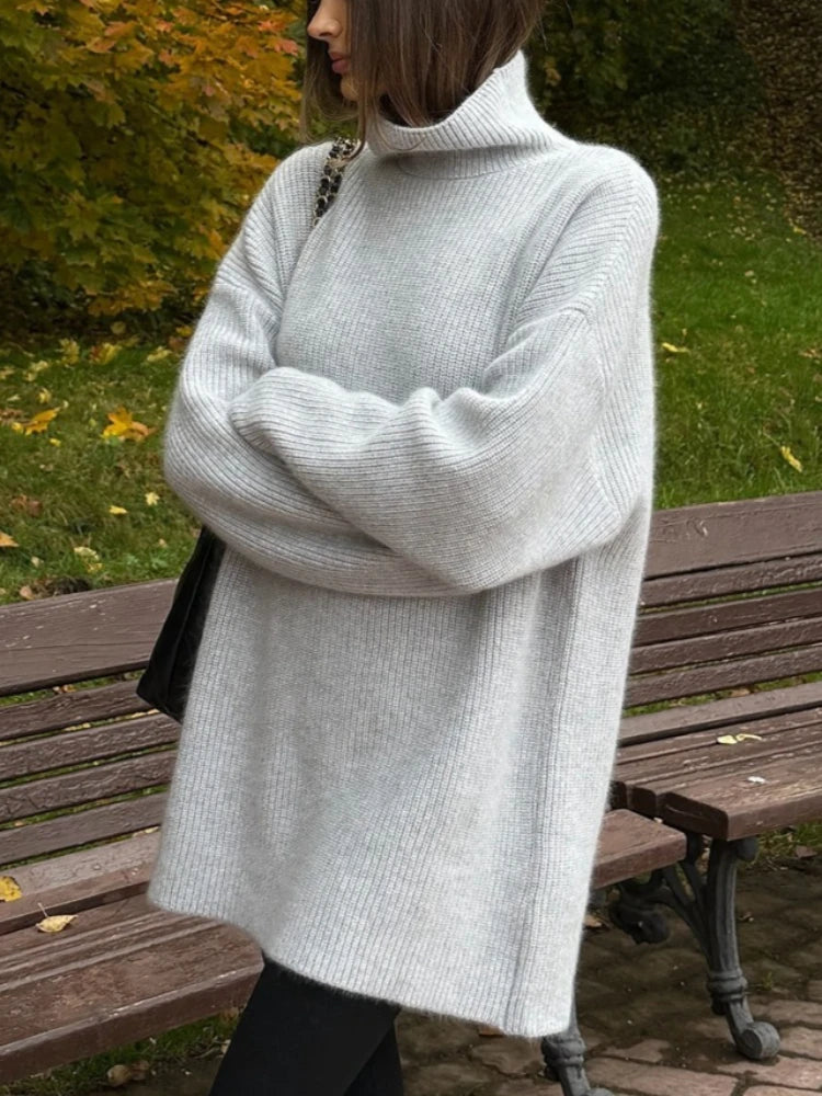 TOSSY High-Neck Knit Pullover