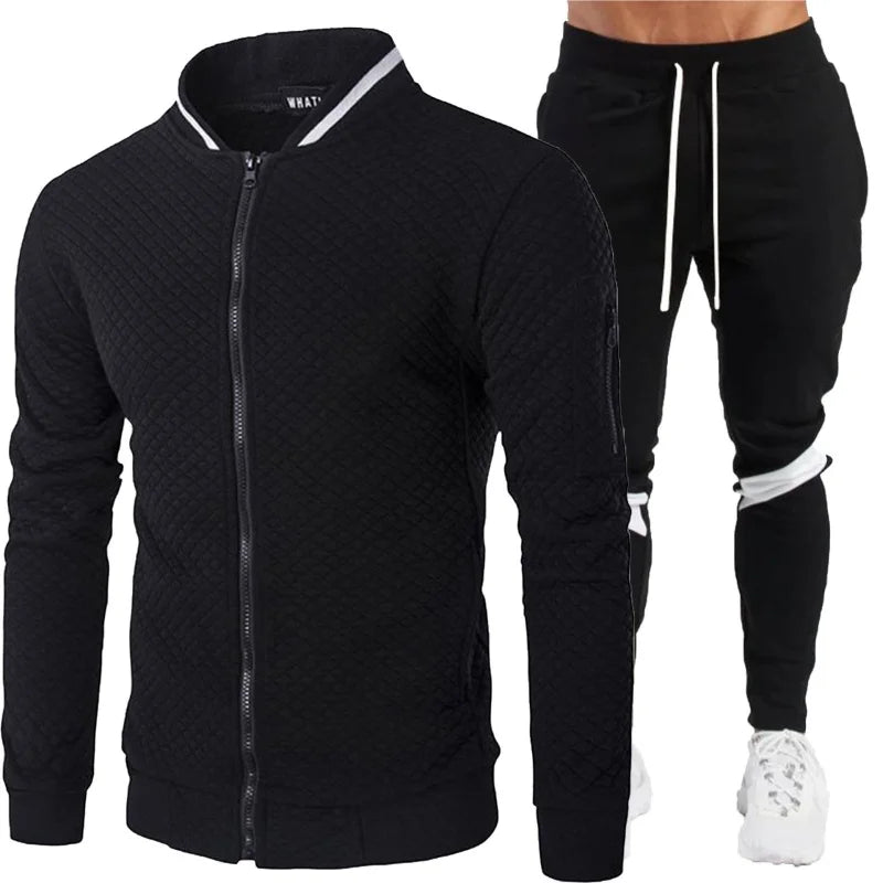 2025 New Mens Tracksuit Set Two Piece Tracksuit Men Fashion Jogging Suit Outfits Men Spring Autumn Baseball Sports Suit Set Wear