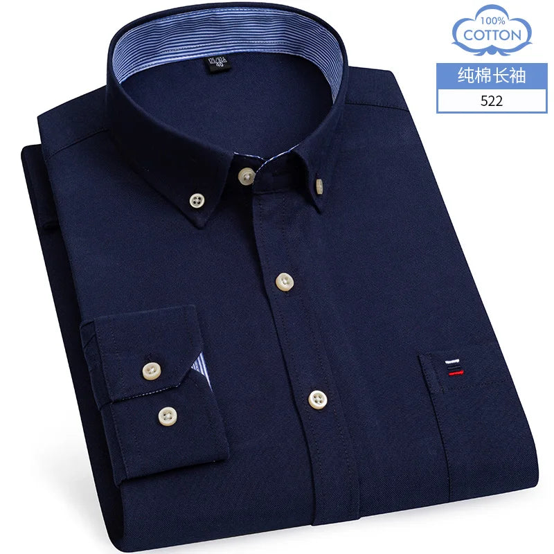 Oxford Striped Cotton Casual Shirt