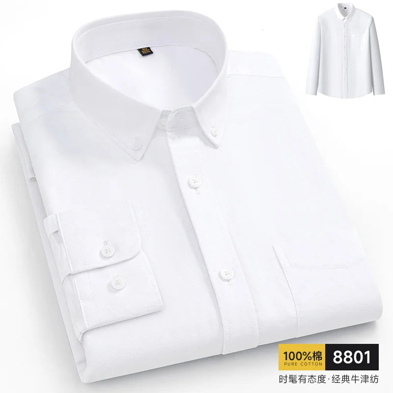 Pure Cotton Oxford Slim Shirt
