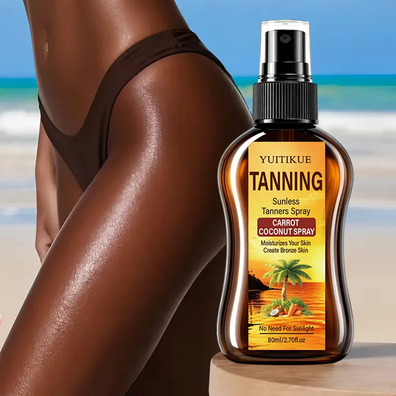 Portable Hydrating Self Tanning Mist Lightweight Fast Absorb Body Spray Create Soft Bronze Complexion For All Skin Tones