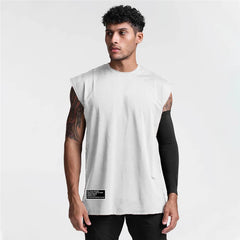 Gym Bodybuilding Tank Tops Mens Fitness Training Sleeveless Shirt Workout Muscle Vests Mesh Breathable Quick Dry Loose Singlets