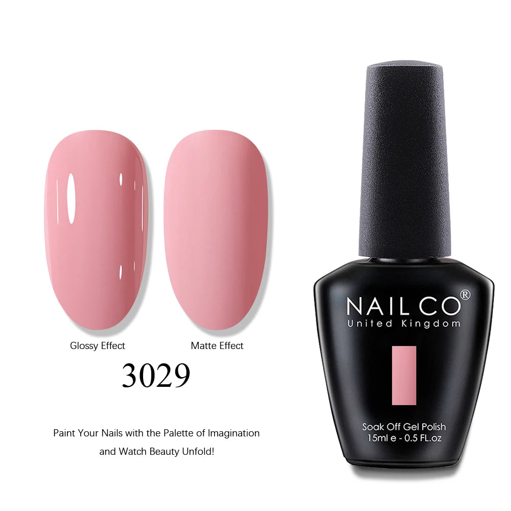 NAILCO 2025 Hot 15ML Gel Nail Polish Nails Semi-permanent UV Varnish High Quality Glass Bottle Nail Art Polish For Manicure