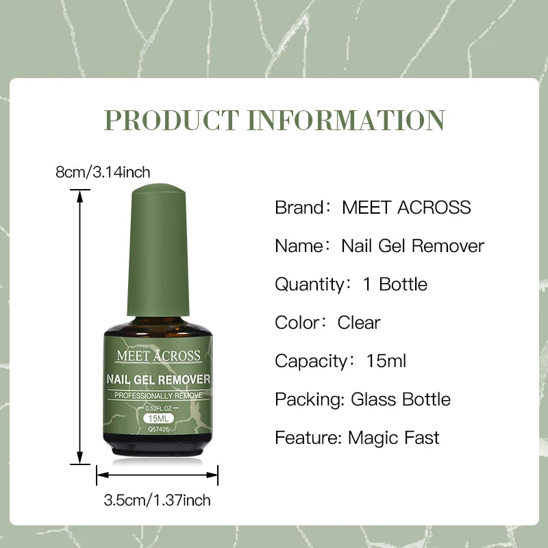 15ML Remover Gel 3-5 Mins Fast Remover Magic Nail Gel Remover Polish Clean Degreasr Soak Off UV LED Vernis Nail Art Manicure