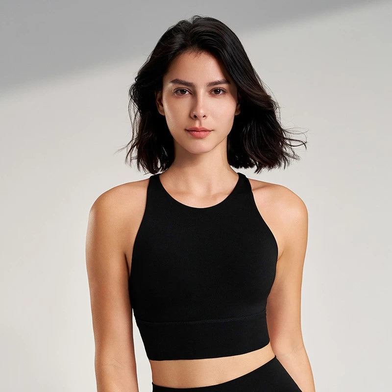 Women's Sports Bra, Shockproof and Beautiful Back Sports and Fitness Bra Shockproof and Anti Sagging Integrated Yoga Sports Vest