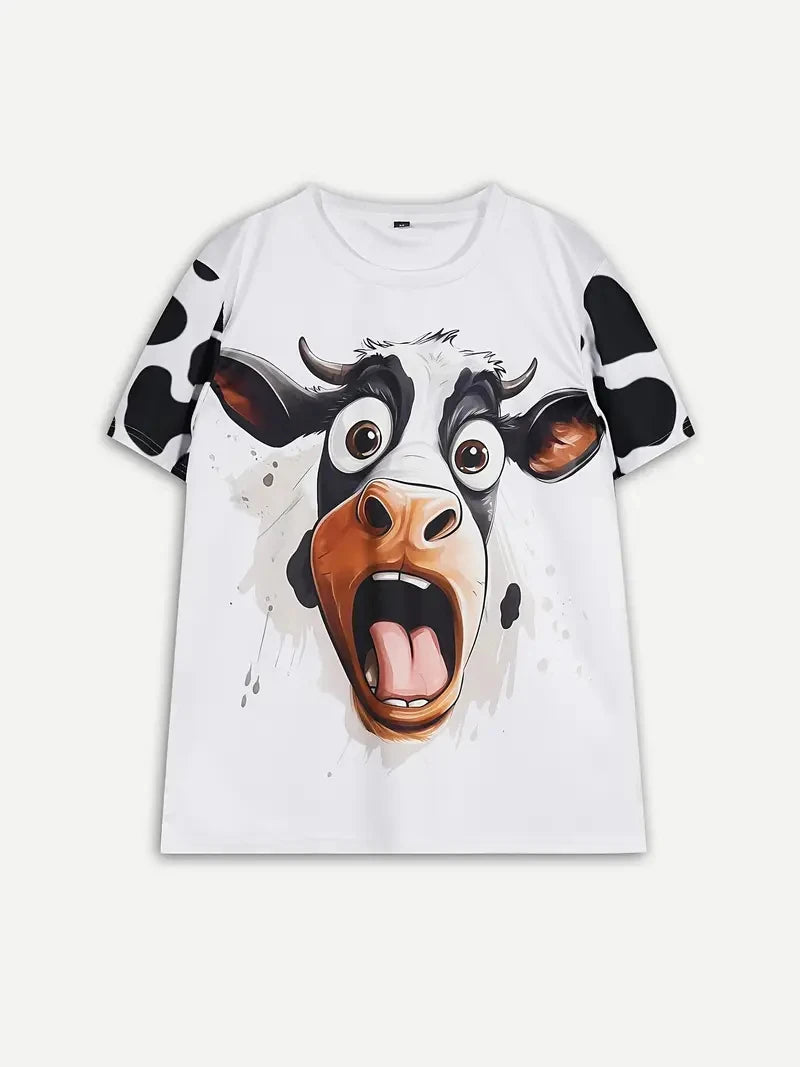 Y2K Anime Cat Printed Tee