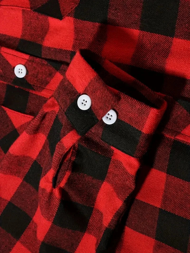 Classic Plaid Flannel Shirt Men