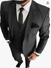 Notch Lapel Three-Piece Suit