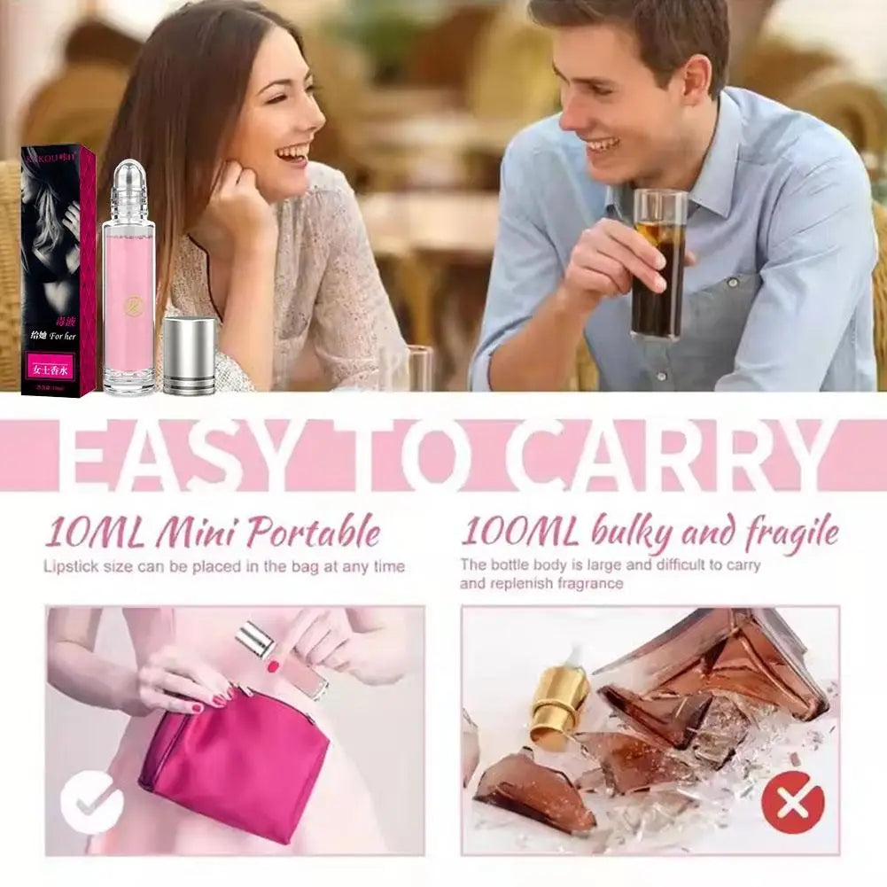 10ml Pheromone Temptation Lasting Dating Ball Body Parfum Mini Portable Unisex Roll On Eau De Toilette Fresh Natural Fragrance