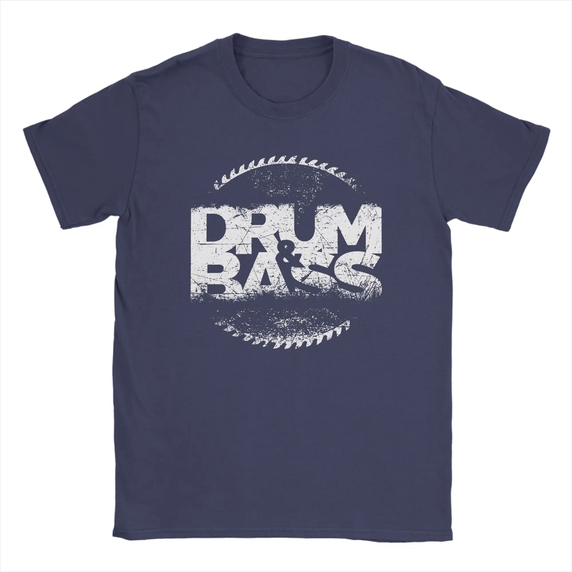 Drum And Bass T-Shirts for Men  Funny Pure Cotton Tee Shirt Round Neck Short Sleeve T Shirt Plus Size Tops