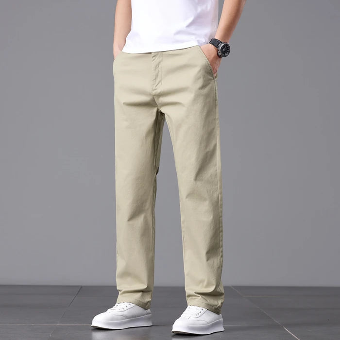 Stretch Cotton Straight Golf Trousers