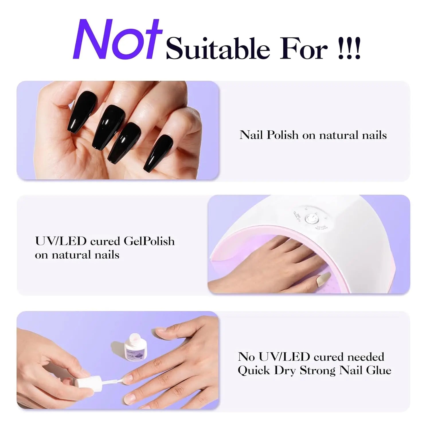 Nail Glue Remover 40ML for Press on Nails False Tips Non Acetone Gentle Nail Care Remover Supplies Solution Manicure Supply