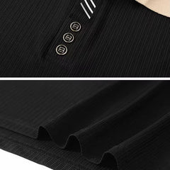 Oversized Contrast Summer Polo Shirt