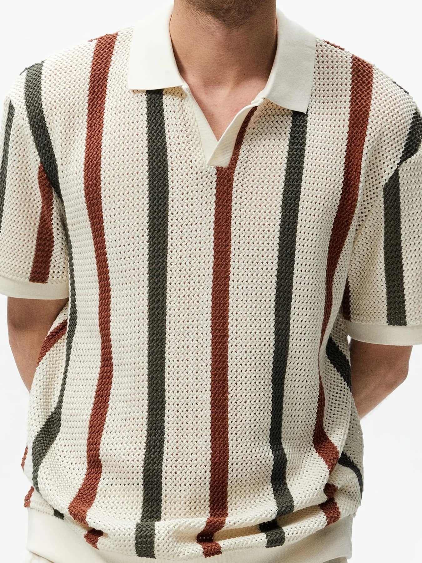 Striped Knit Polo
