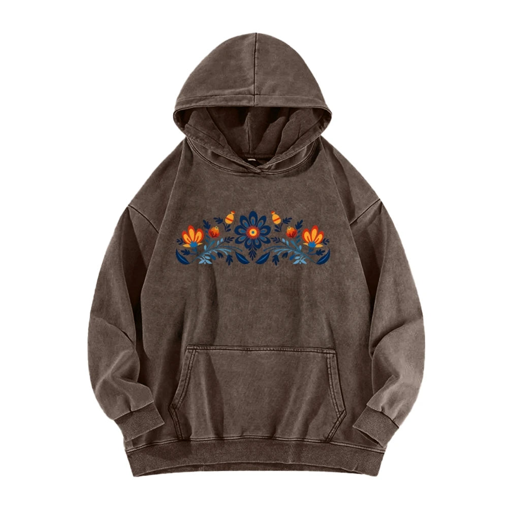 Washed Graphic Oversized Hoodie Women