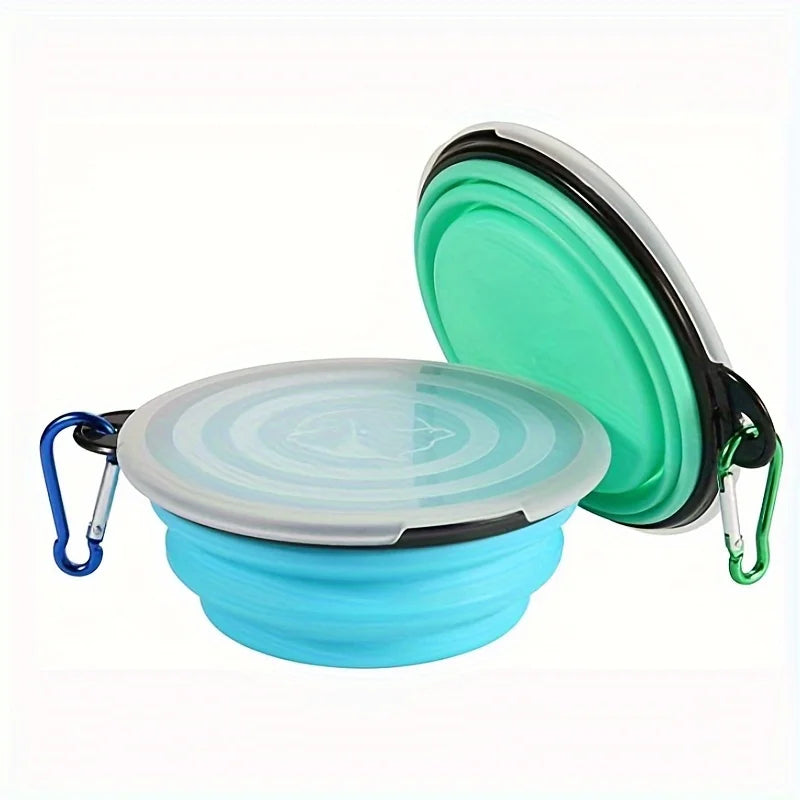 Collapsible Lidded Travel Water Dish