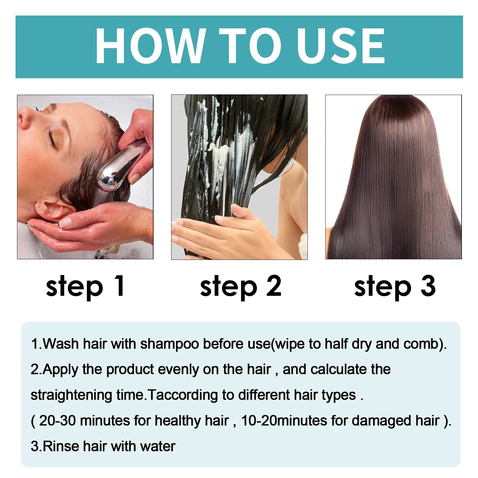 Keratin Hair Straightening Cream Hair Repair Conditioner Reduce Frizzy and Dry Hair Care Set Hair Salon Protein Correction Cream