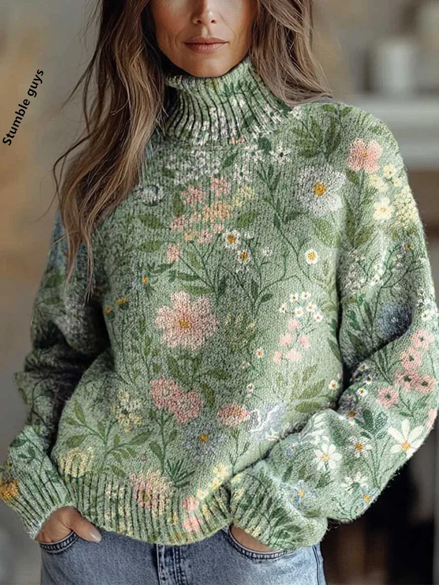 Festive Printed Winter Knit Sweater