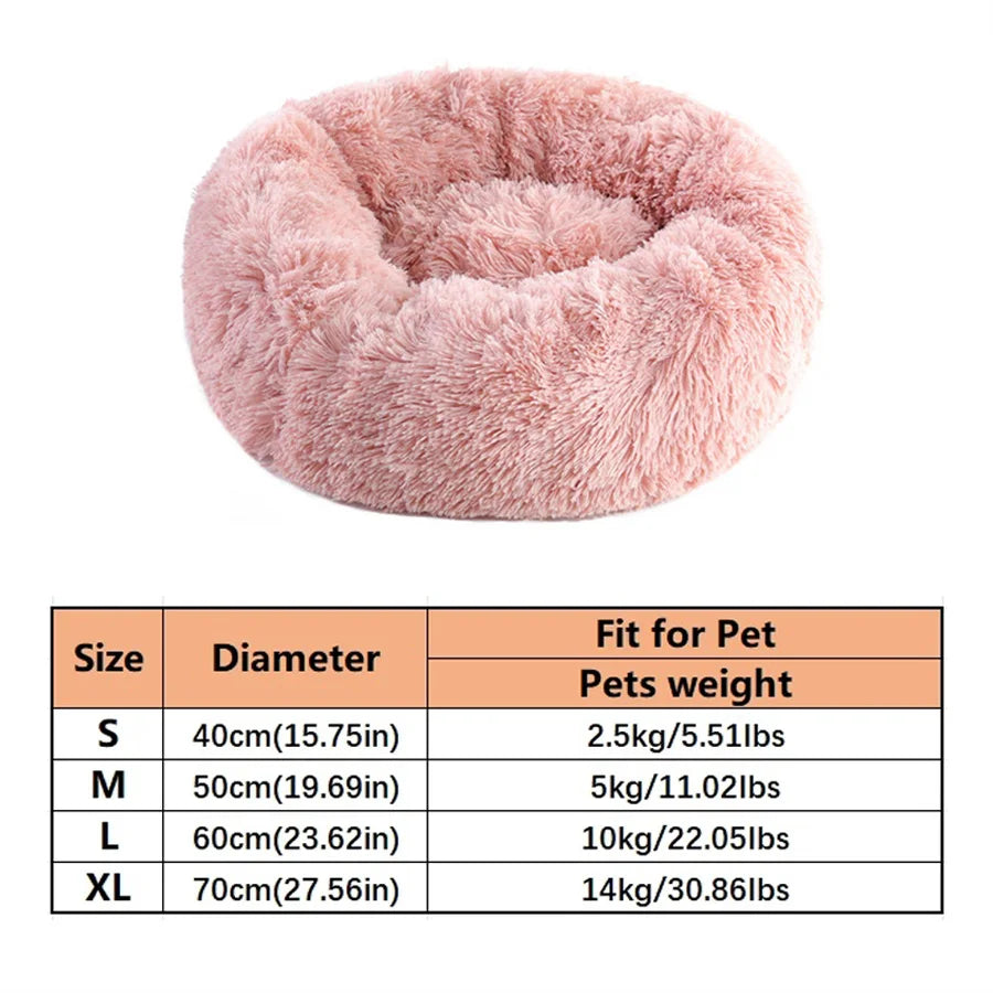 Faux Fur Donut Calming Cat Bed