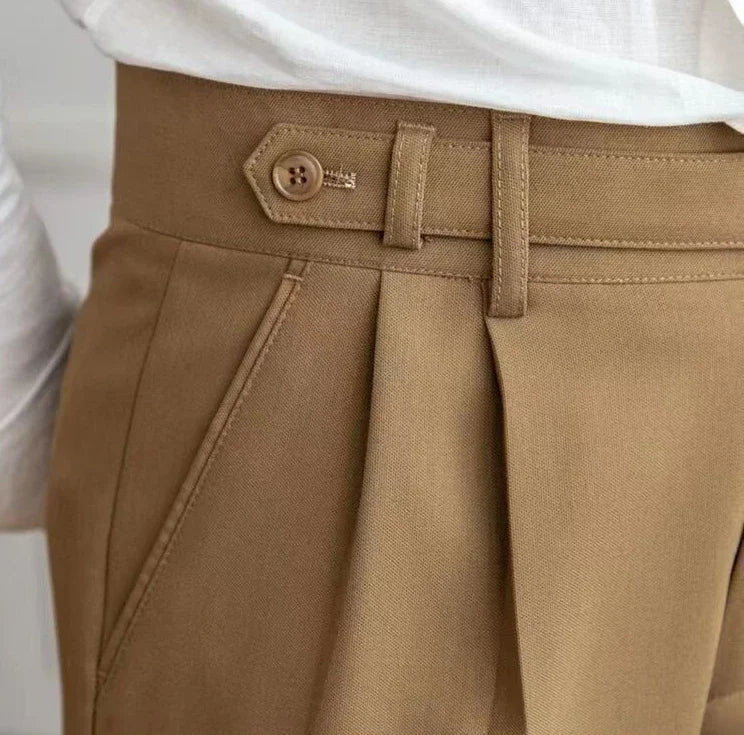 Classic Pleated Business Suit Trousers