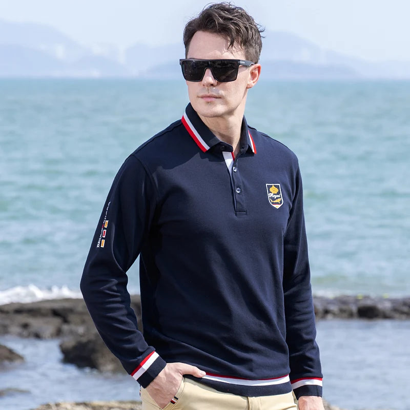 Thick Cotton Embroidered Polo Shirt