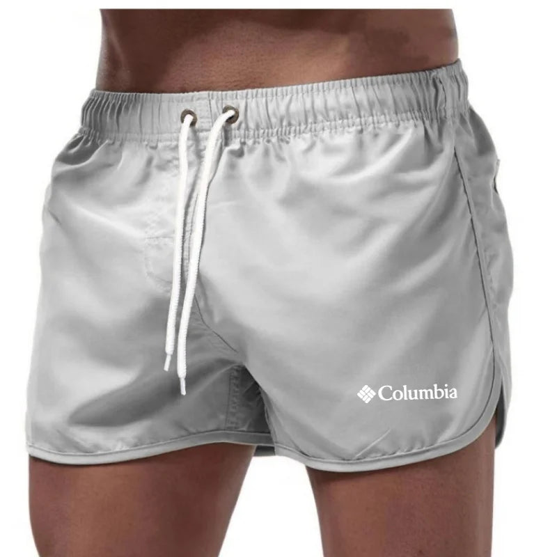 Summer Men'S Swim Shorts Trunks Quick Dry Board Bathing Suit Breathable Drawstring With Pockets For Surfing Beach