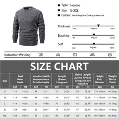 Men's Long Sleeve Sweaters Crew Neck Basic Pullover Shirts Autumn Warm Streetwear Outdoor Jogger Casual Loose Sweatshirt Hoody