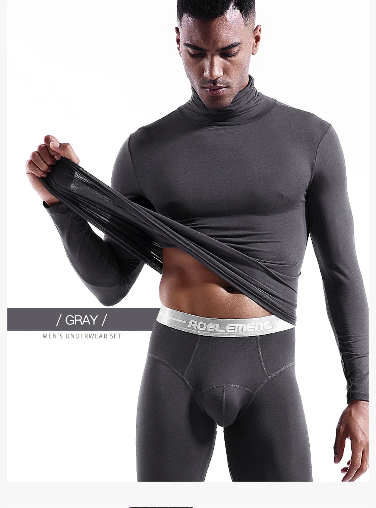 Autumn Winter Mens Turtleneck Sweaters Casual Thermal Long Sleeve Slim Fit Pullovers Stretch Basic Tops Sweatshirt Jumper TShirt