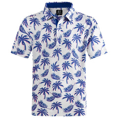 Hawaiian Print Streetwear Polo Shirt