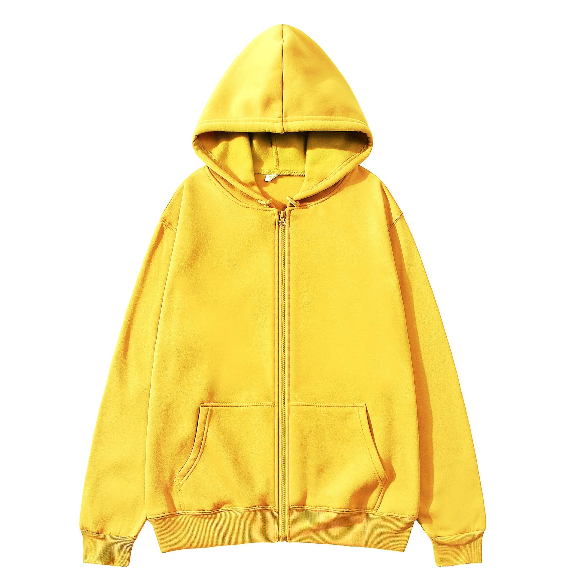 Men’s High Street Solid Zip-Up Hoodie
