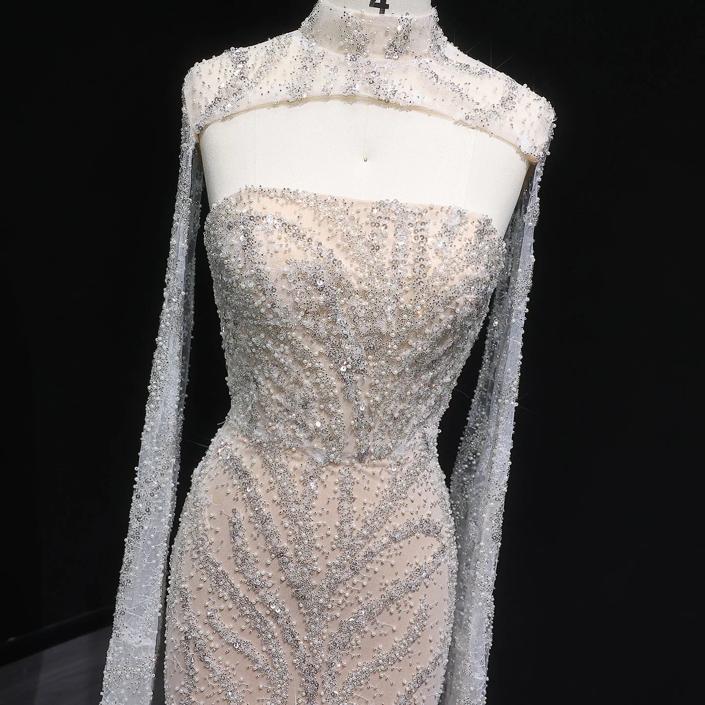 Sharon Said 2026 Luxury Evening Party Gowns Women' s Wedding Prom Dresses with Flowing Sleeves Elegant Mermaid SS663 Customized