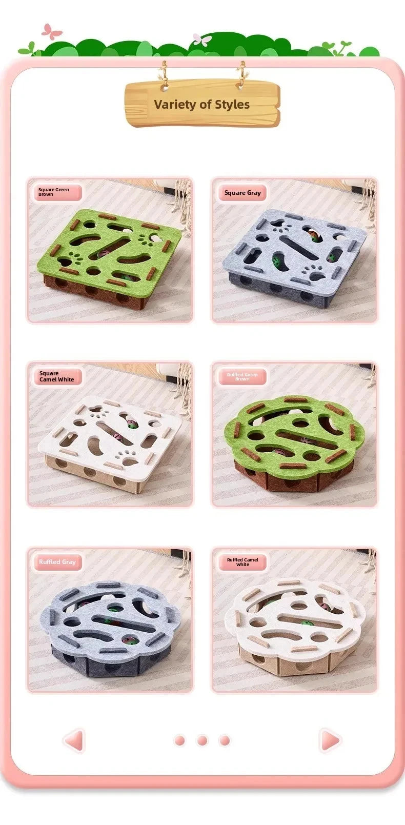 Felt Puzzle Box Cat Exercise Toy