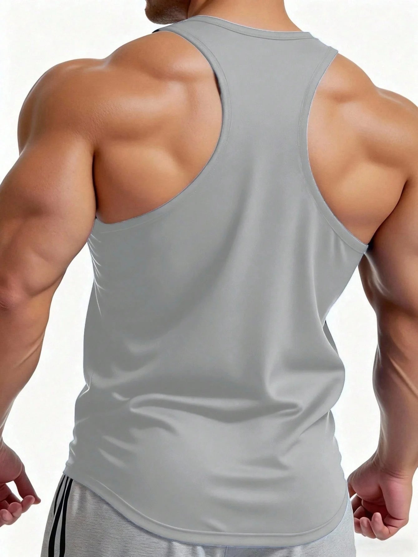 Men's Quick Dry Gym Tank Top Sleeveless Breathable Workout Shirt Fitness Muscle Tee for Training Running Summer